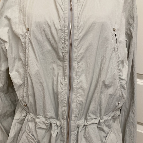 Soia & Kyo rain jacket Womens M windbreaker Anorak Lagenlook lightweight Neutral - Picture 4 of 15